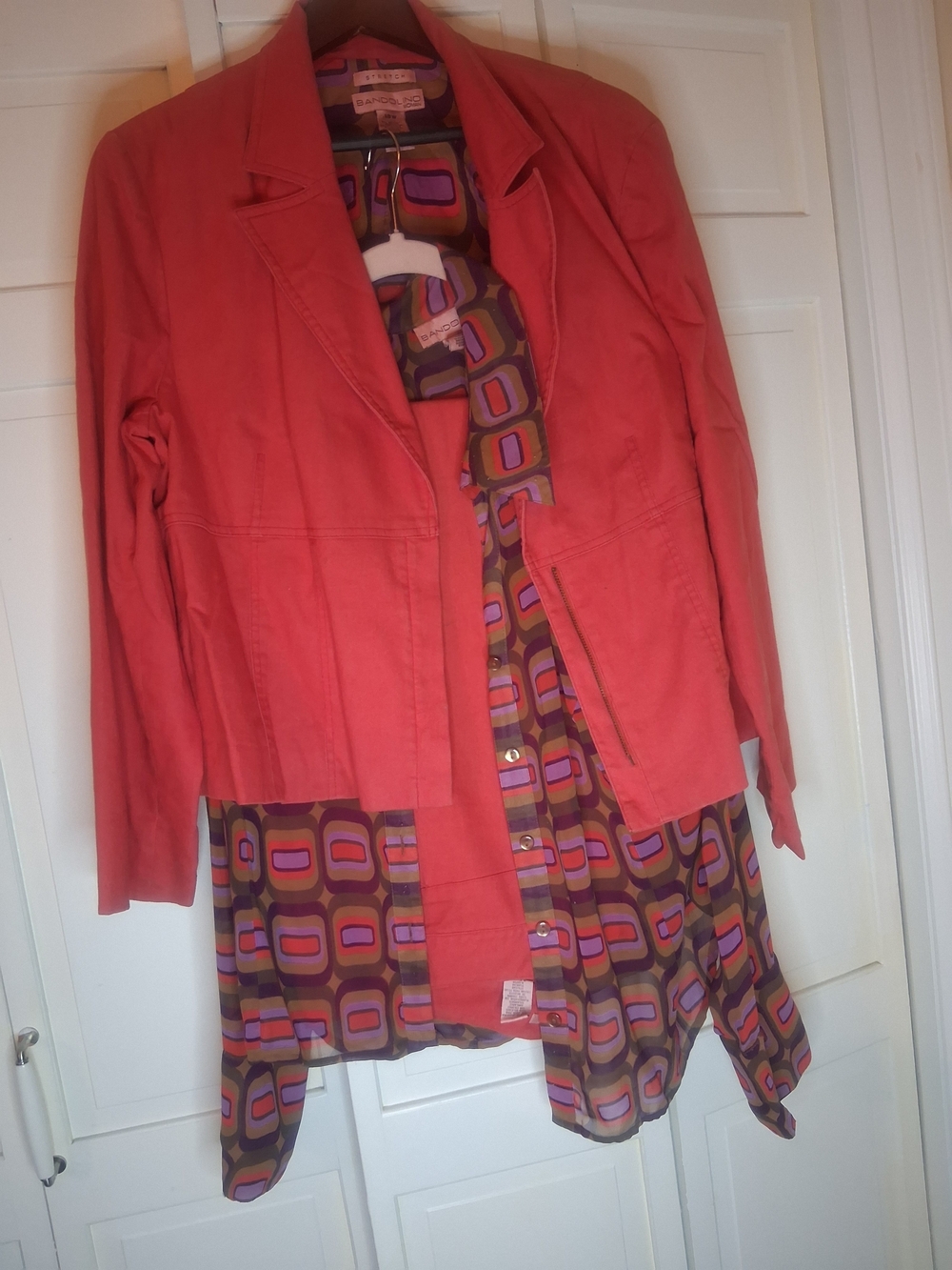 Banana Republic Coral Blazer with Patterned Lining